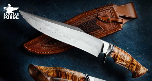 Almazan Custom Stainless Steel Bowie knife with Koa Handle